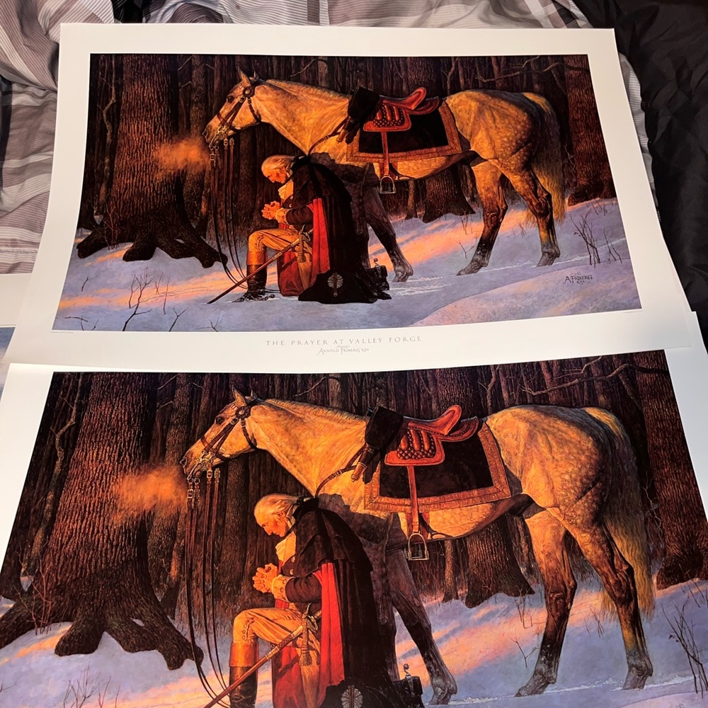 Arnold Friberg print. The prayer at Valley Forge
